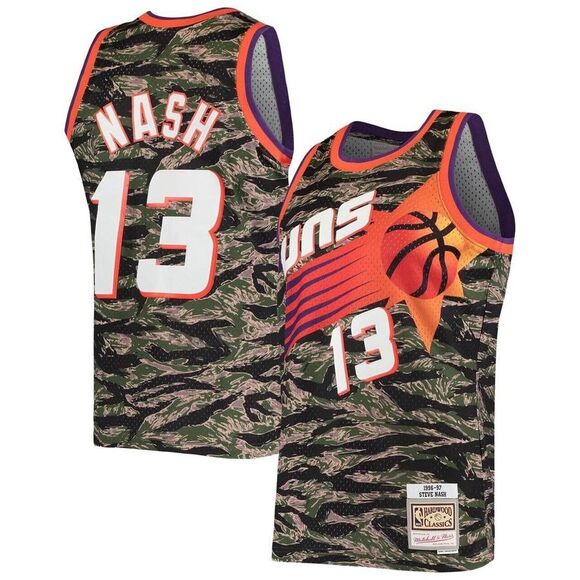 Men's Phoenix Suns Steve Nash Mitchell & Ness Camo Hardwood Classics Tiger Swing